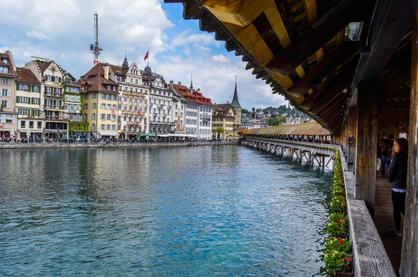 唯美瑞士卡佩尔桥建筑风景图片大全